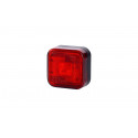 Lampa LED kwadratowa czerwona odblask (LD098)