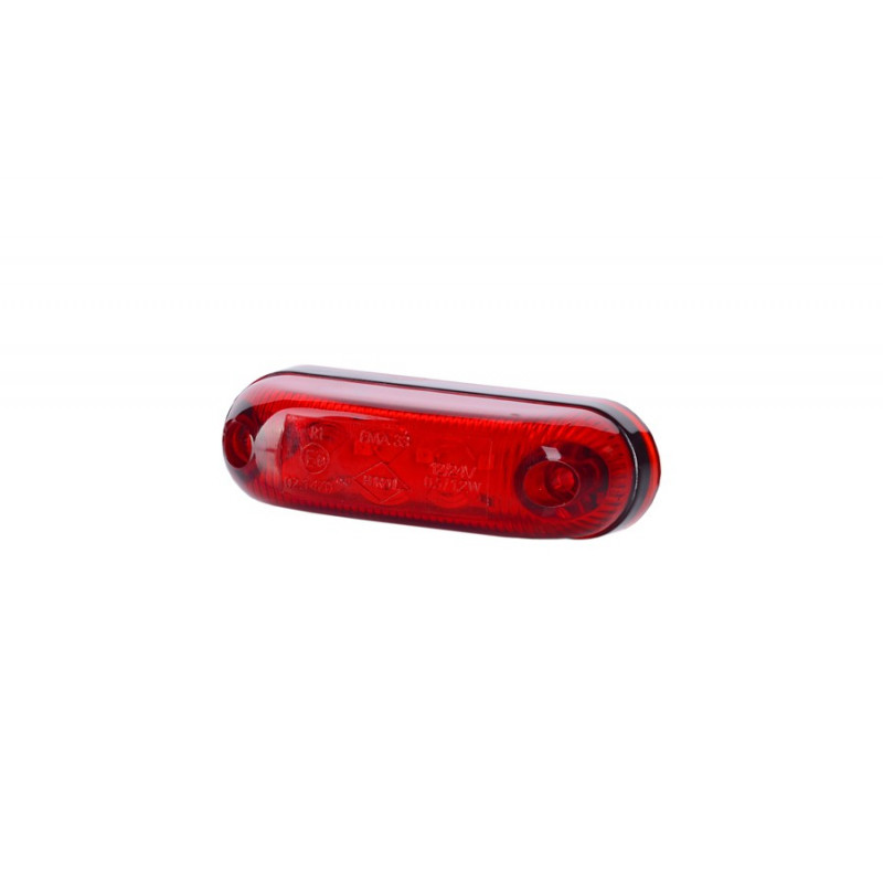 Lampa LED obrysowa owalna czerwona (LD410)