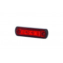 Lampa LED obrysowa czerwona podst. gumowa (LD677)