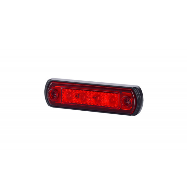 Lampa LED obrysowa czerwona podst. gumowa (LD677)