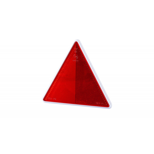 Triangular reflector red border for 2 screws (UOT024)