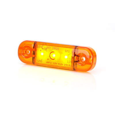 LED Begrenzungsleuchte gelb 12/24V mit Winkelhalter 