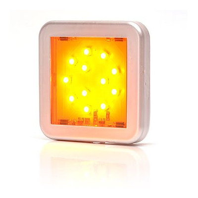 Lampa LED pozycyjna boczna żółta kwadrat (983KR)