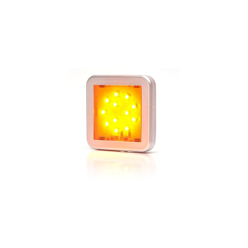 Lampa LED pozycyjna boczna żółta kwadrat (983KR)