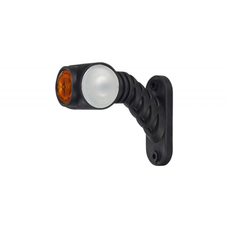 LED AUTOLAMPS 1005LE Left Hand End Outline Marker Light – 12/24V LED Side Lamp, Black Housing