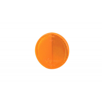 Reflevtive device round 75mm amber self-adhesive (UO039)