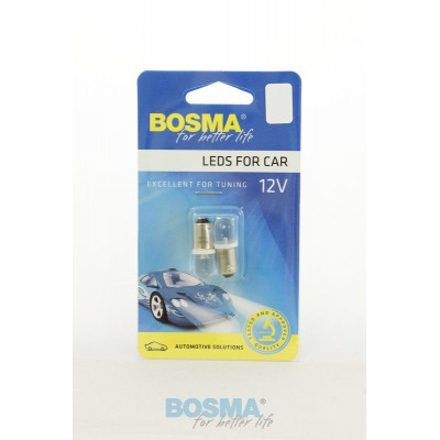 LED bulb 12V BA9S white standard BOSMA 2pcs 3912
