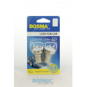 LED bulb 12V BA15S white standard BOSMA 2pcs 2076