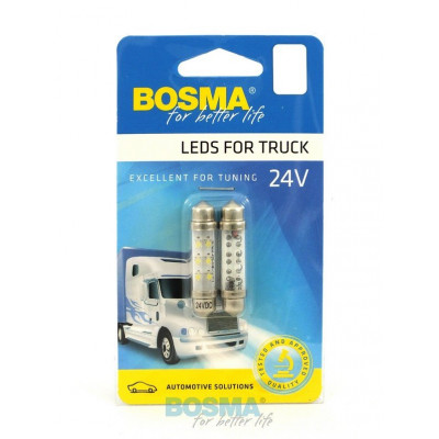 LED bulb 24V SV8,5 10x42 white standard BOSMA 2pcs 7903