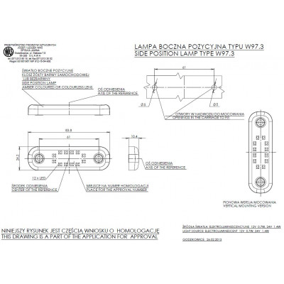 Lampa LED pozycyjna boczna 12LED SLIM 12V 24V 714