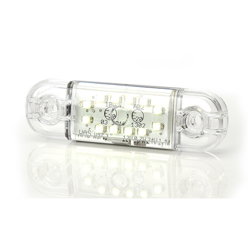 Lampa LED pozycyjna przednia 12LED SLIM 12-24V 716