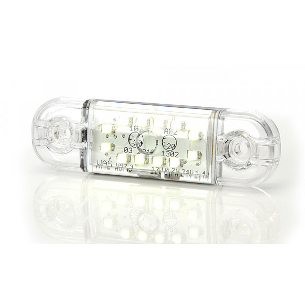 Lampa LED pozycyjna przednia 12LED SLIM 12-24V 716