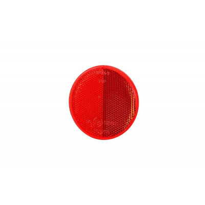 Reflective device round red 75mm UO040