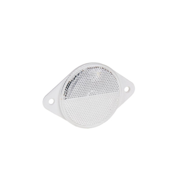 Round reflector white 78mm screws (DOB039B)