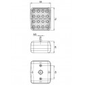 Lampa LED cofania kwadratowa 12V-36V 041