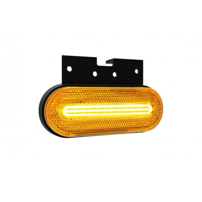 Lampa LED obrysowa żółta z uchwytem 12V-36V 070ZK