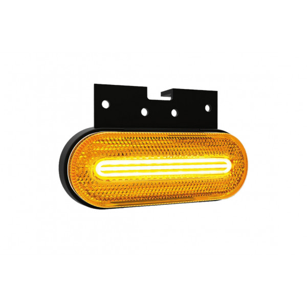 Lampa LED obrysowa żółta uchwyt 12V-36V FT070ZK