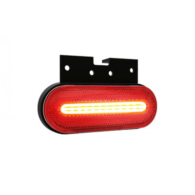 LED clearance lamp red with holder 12V-36V 070CK