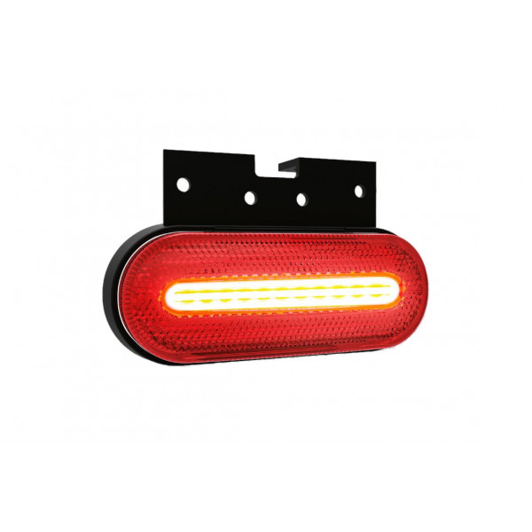 Lampa LED obrysowa czerwona uchwyt 12V-36V FT070CK