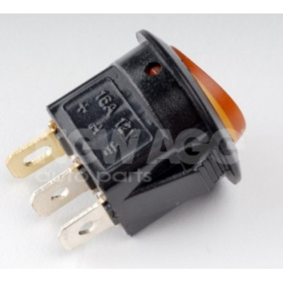 Gegenlichtschalter, rund, gelb 12V20A 161