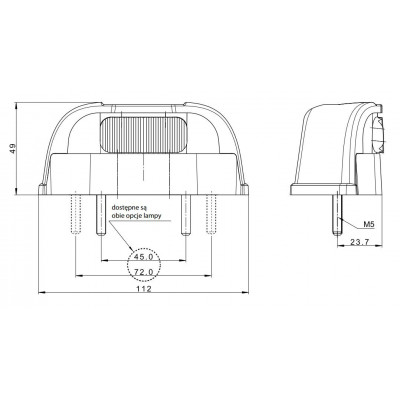 Lampa LED tablicy rejestracyjnej 12-36V FT-260