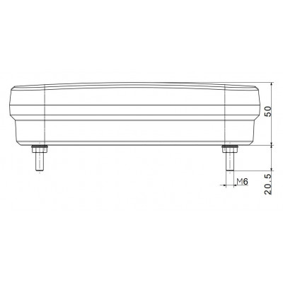 Lampa LED tylna LEWA z trójkątem odblaskowym 12V 5-funkcyjna FT-270L NT LED PM