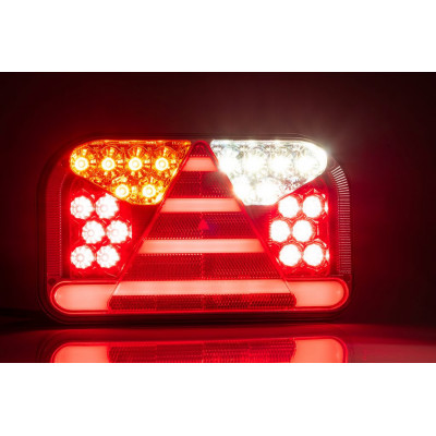 LED rear lamp 7 functions with side license plate light 12-36V LEFT FT-170L TB