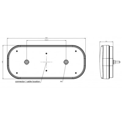 Lampa LED tylna uniwersalna PRAWA 6-funkcyjna 12-36V FT-610P