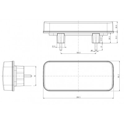 Multifunctional LED rear lamp 6 functions L/P 1324