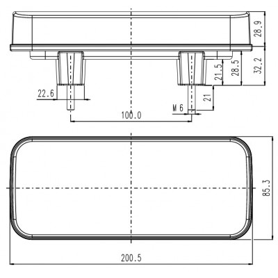 Multifunctional LED rear lamp 6 functions L/P 12-24V 1376