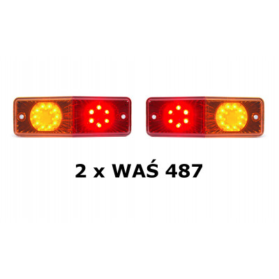 Zestaw lamp LED tylnych 12/24V W072UD 2x 487