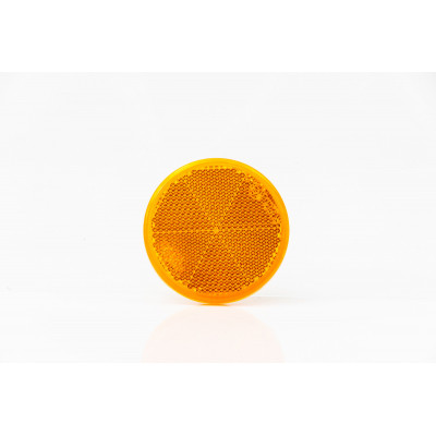 Round reflector 60mm yellow amber (DOB033Z)