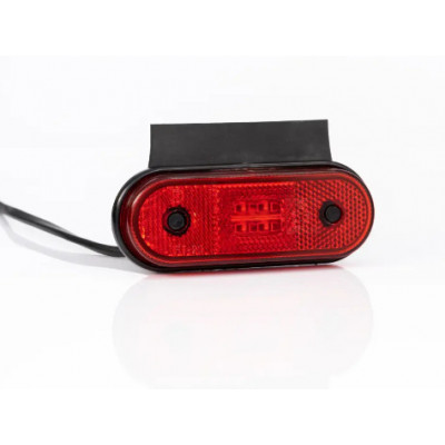 Lampa LED obrysowa czerwona z uchwytem 12V-36V (FT020C+K)