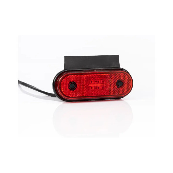 Red LED marker lamp with holder 12V-36V (FT020C+K)