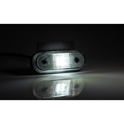 Lampa LED obrysowa biała z uchwytem 12V-36V (FT020B+K)