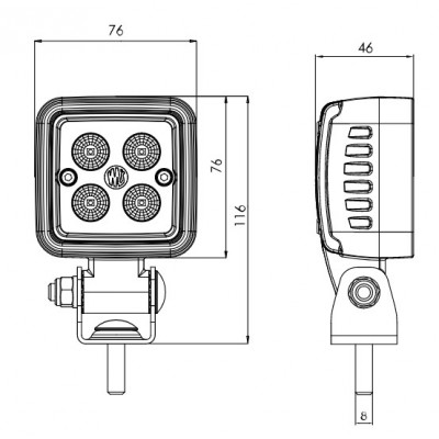 LED Arbeitsscheinwerfer 2000Lm 12V-70V 2167