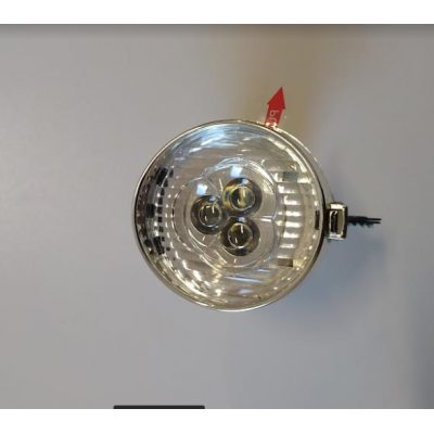 Lampa LED rowerowa przód RETRO czarna