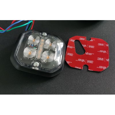 Lampa LED ostrzegawcza ze św.pozycyjnym 10V-30V S038AAR  E9