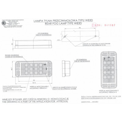 Lampa LED przeciwmgielna W83D (700KR)