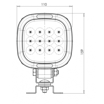 LED-Arbeitsleuchte 5400lm 12LED mit Superseal-Anschluss (978/I)