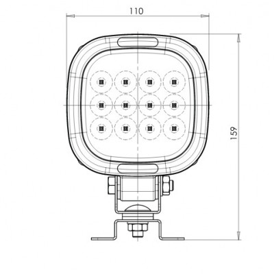 LED Arbeitsscheinwerfer 7000Lm Streulicht Licht 12 LED 12V-24V 1207