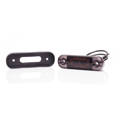 Side position LED lamp 12LED SLIM 12V-24V 2339 BLACK