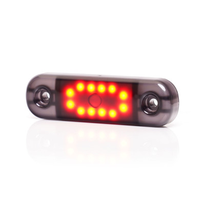 Lampa LED pozycyjna tylna 12LED SLIM 12V-24V 2337 BLACK