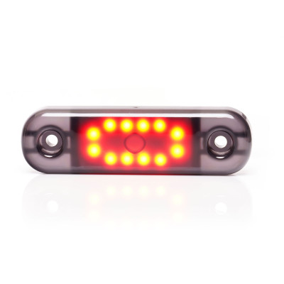 LED Hintere Umrissleuchte 12LED SLIM 12V 24V 2337 BLACK