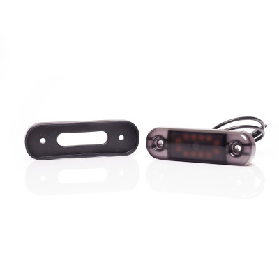 LED Hintere Umrissleuchte 12LED SLIM 12V 24V 2337 BLACK