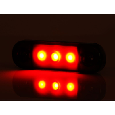 LED Hintere Umrissleuchte 3LED SLIM 12V-24V 2334 BLACK