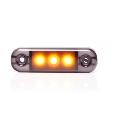 LED Seitliche Umrissleuchte 3LED SLIM 12V-24V 2336 BLACK