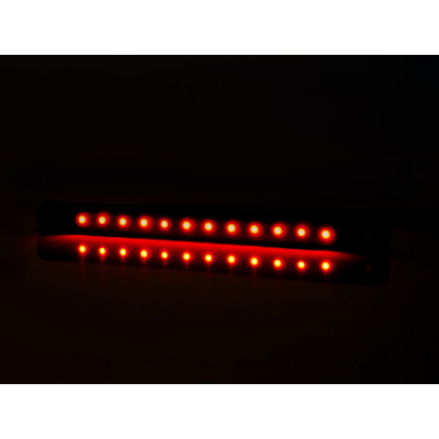LED Hintere Umrissleuchte 12LED SLIM 12V-24V 2340 BLACK