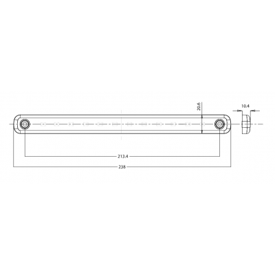 LED front position lamp 12LED SLIM 12-24V 2341 BLACK