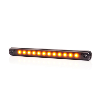 LED Seitliche Umrissleuchte 12LED SLIM 12V-24V 2342 BLACK